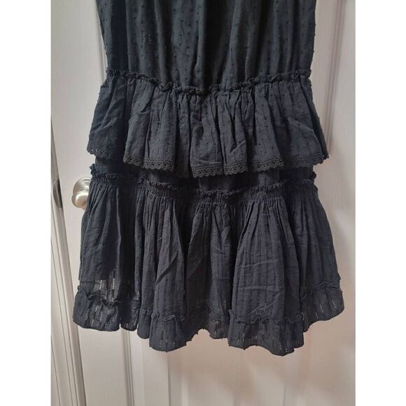 Misa Lilian Black Mini Ruffles Dress XS - Picture 7 of 12